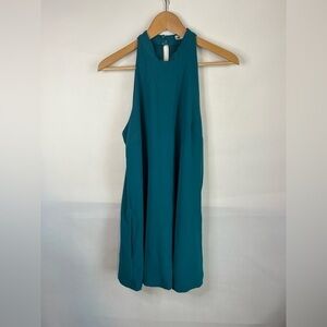 Lovers + Friends Lily Mini Dress Teal Green Halter Top Neckline Cocktail Dress S